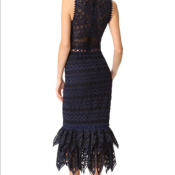 Jonathan Simkhai lattice embroidered trumpet dress - Picture 2 of 4