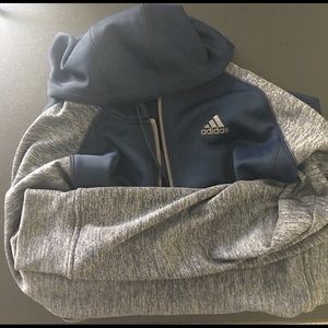 Adidas navy and gray hoodie