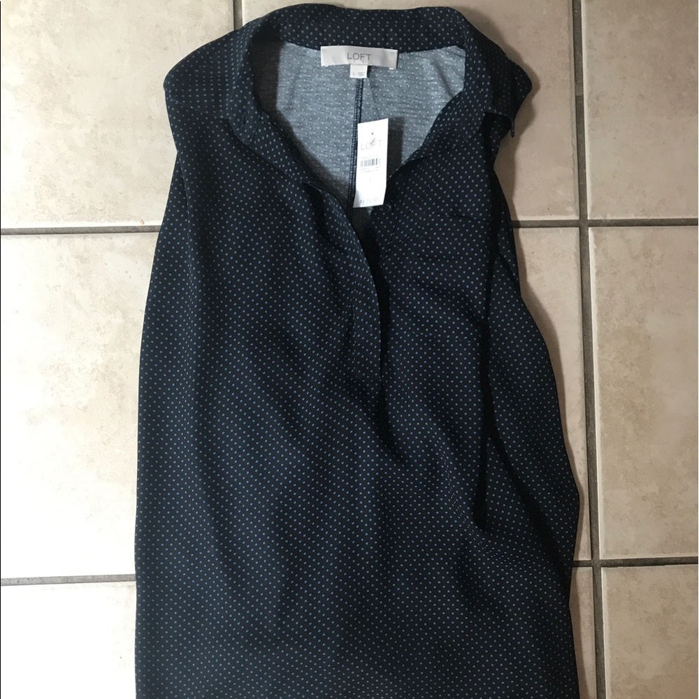 Navy LOFT blouse; size Small; oversized