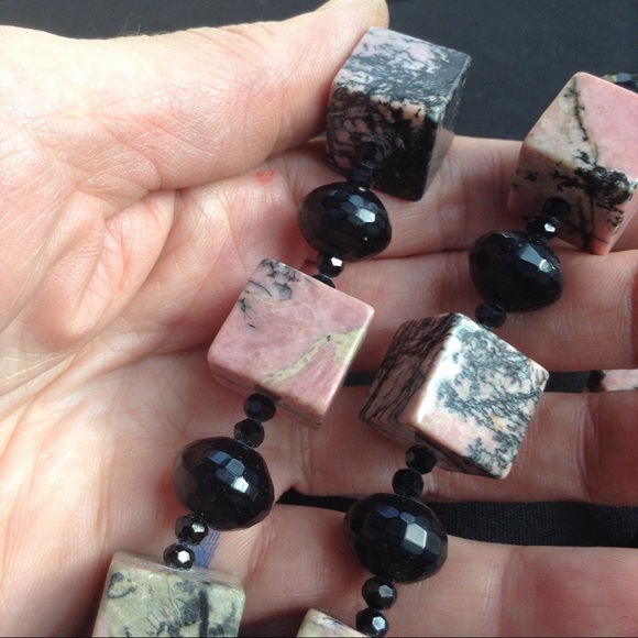 Statement Rhodochrosite Bead Necklace OOAK - Picture 7 of 8