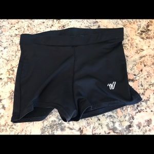 Black varsity cheer shorts