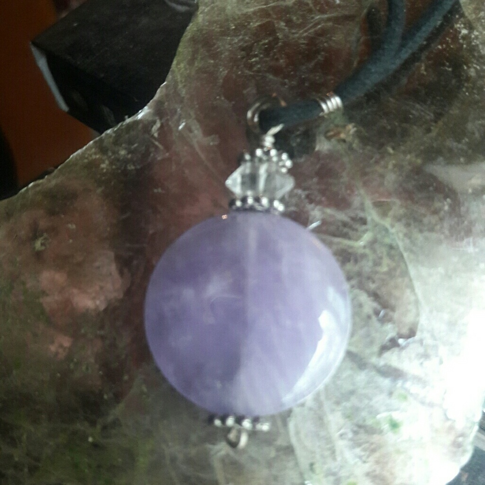 Amethyst/herkimer diamond necklace