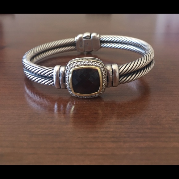 David Yurman Garnet Double Cable Bracelet - Picture 3 of 5