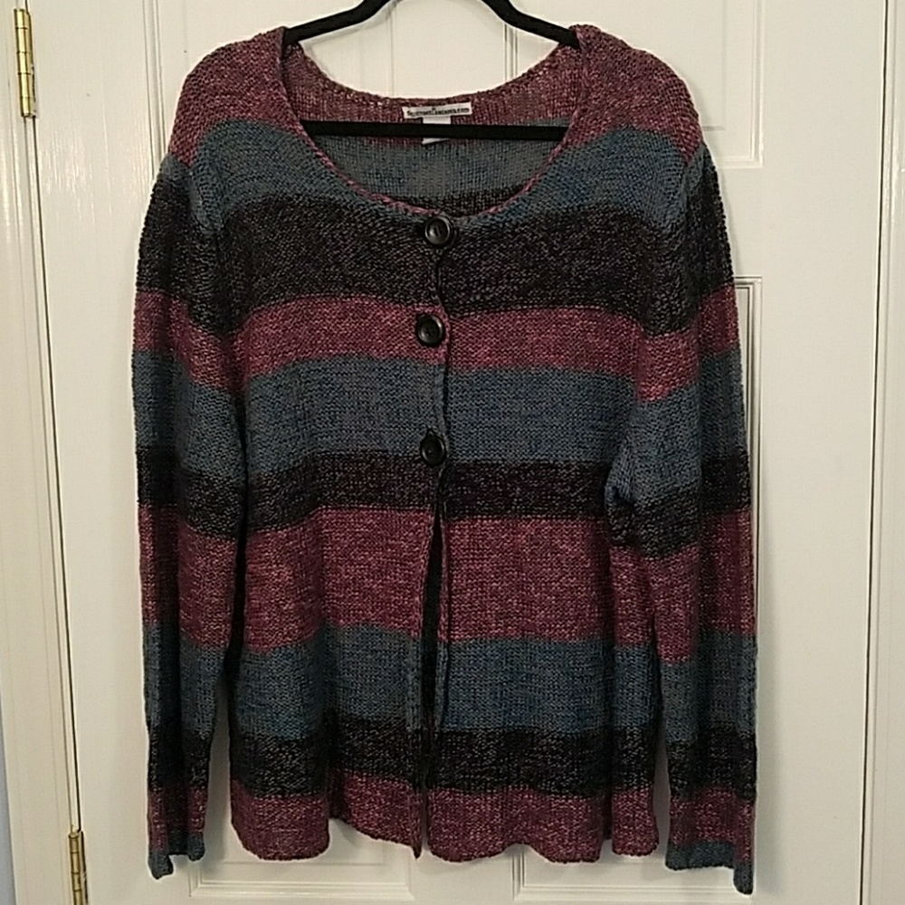Serengeti catalog sweater cardigan 2X long sleeve