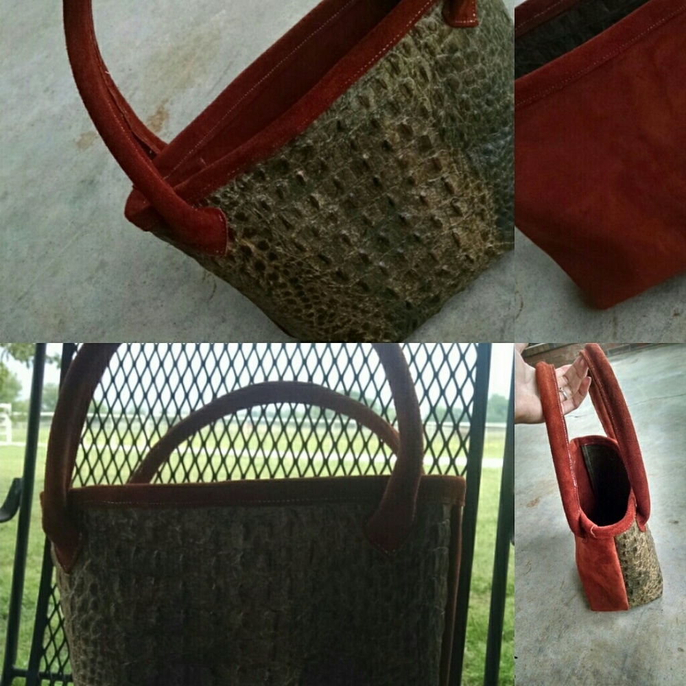 Genuine leather tote