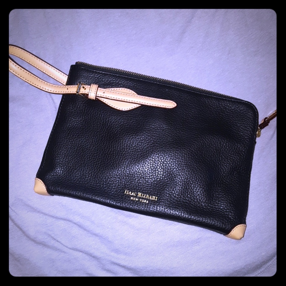 Isaac Mizrahi leather clutch
