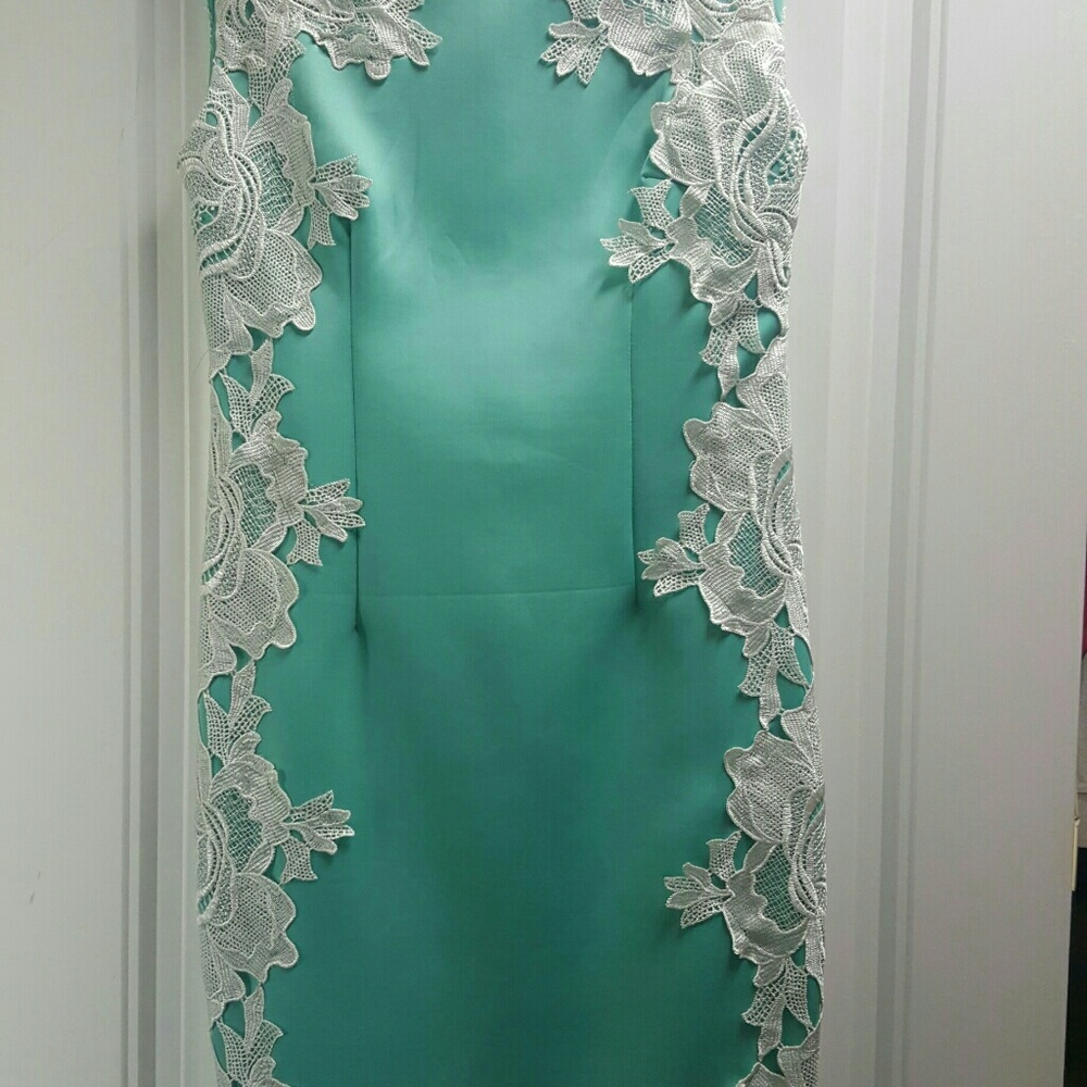 Aqua cocktail dress