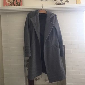 WeSC Gray Wool Hooded Coat