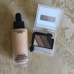 Mac liquid foundation and natural eye shadow