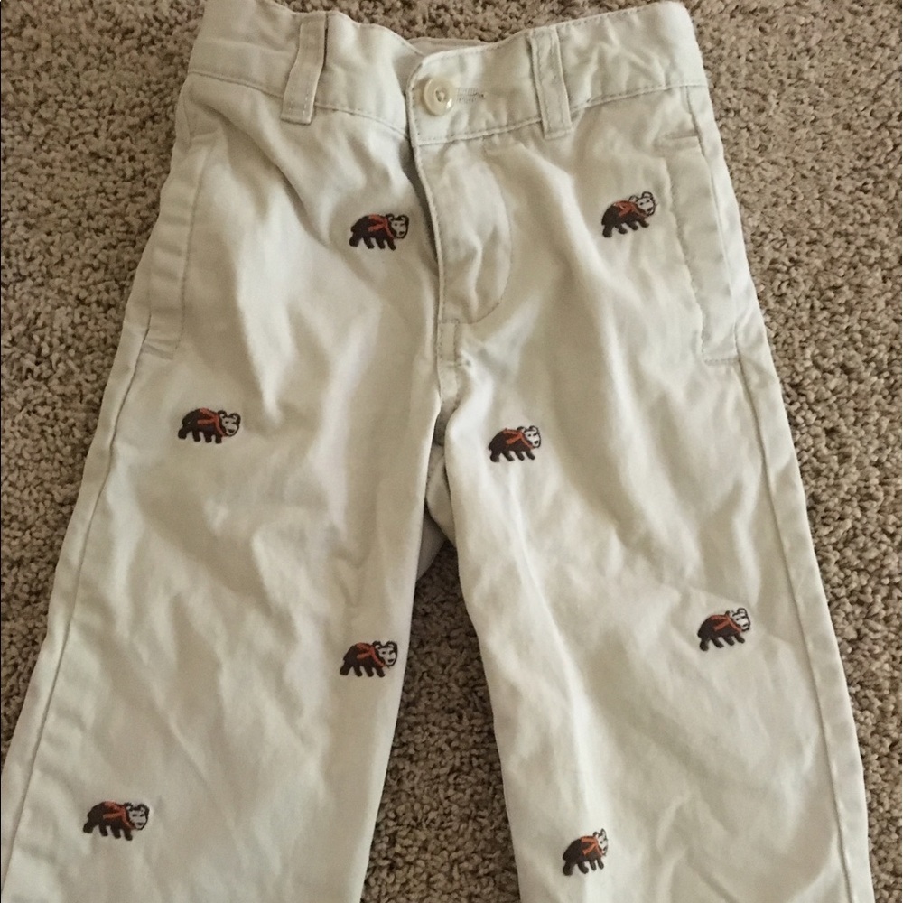 Gymboree embroidered Bear Print Pants,18-24 months