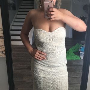ivory mermaid prom dress