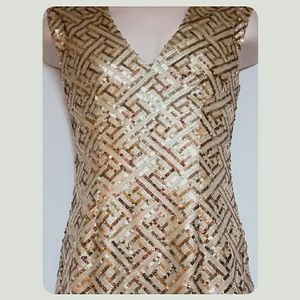 Forever 21 Dresses - Forever 21 Gold Sequin Party Dress Size Med Forever 21 Dresses - Forever 21 Gold Sequin Party Dress Size Med