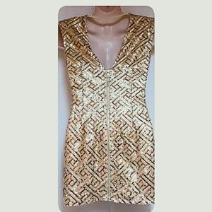 Forever 21 Dresses - Forever 21 Gold Sequin Party Dress Size Med Forever 21 Dresses - Forever 21 Gold Sequin Party Dress Size Med