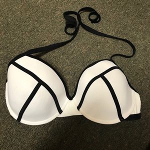 Black and white Bikini Top
