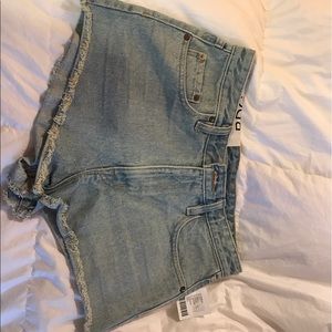 Never worn, Cheeky super high rise jean shorts