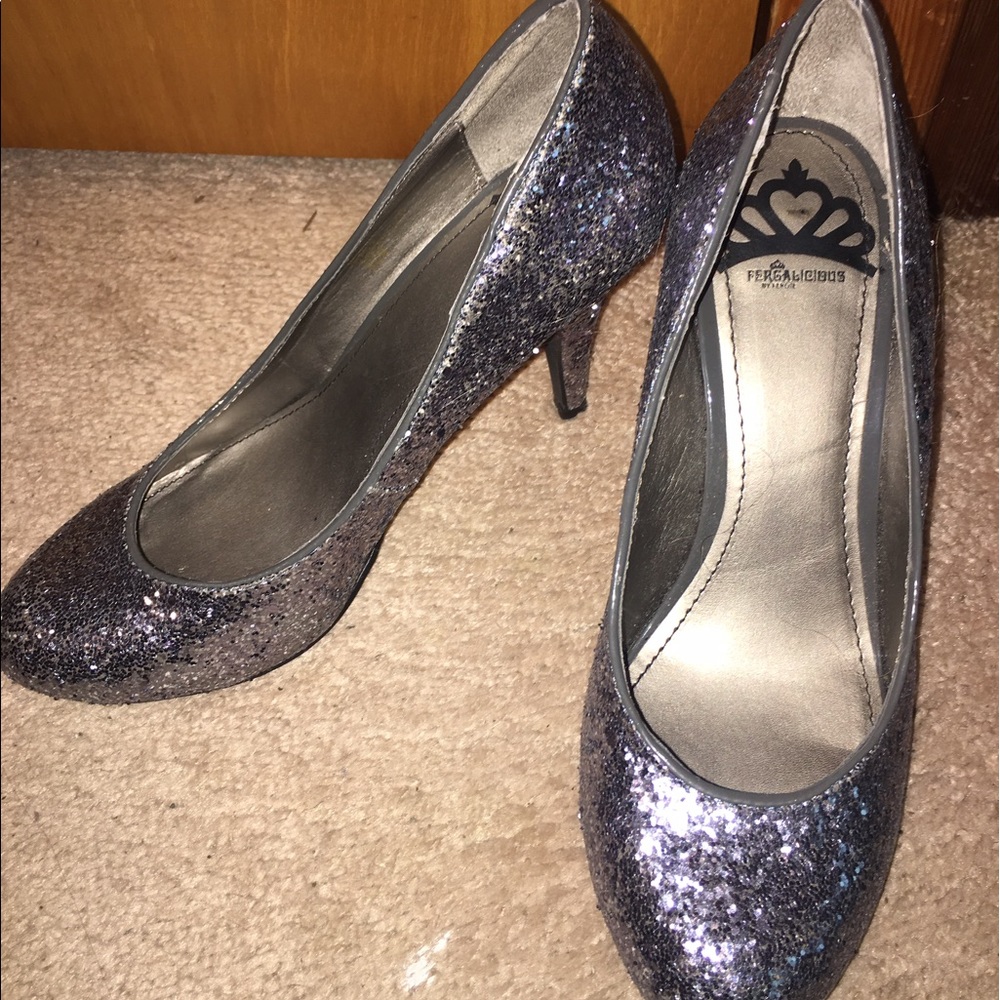Charcoal grey sparkly heels - Picture 1 of 2