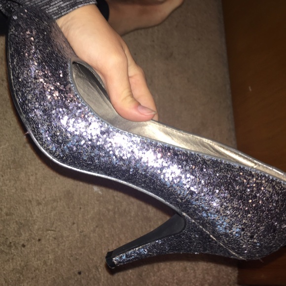 Charcoal grey sparkly heels - Picture 2 of 2
