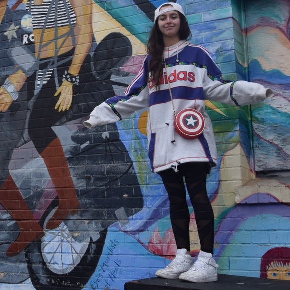 VINTAGE Adidas Japan Sweatshirt Hoodie - Picture 2 of 5