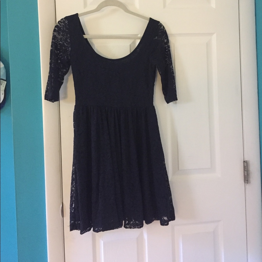 Garage Navy Lace dress