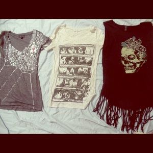 Lot of 3 Pacsun Nollie tops
