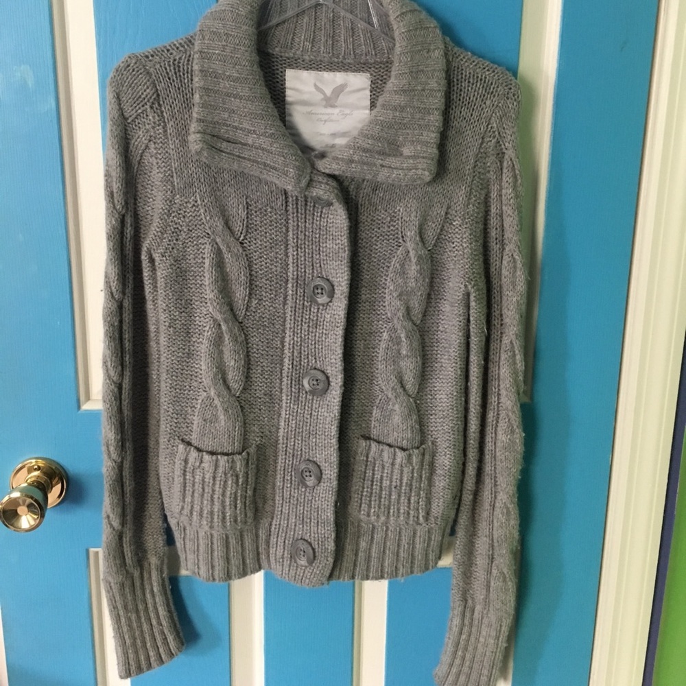 Gray winter sweater