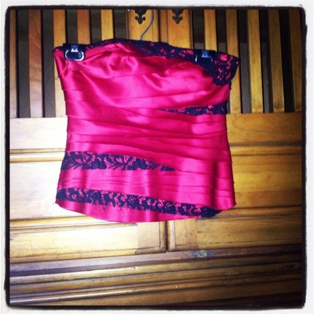 Bebe red and black corset