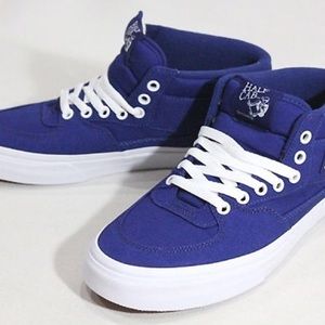 🔥🔥VANS HALF CAB blue/white Size 9.5🔥🔥 L@@K!!😱