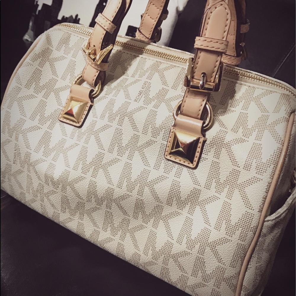 Michael Kors Logo Grayson Large Satchel