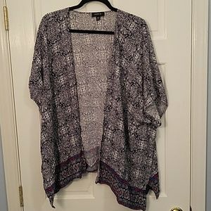 Torrid plus linen kimono short sleeve 2/3 2X 3X