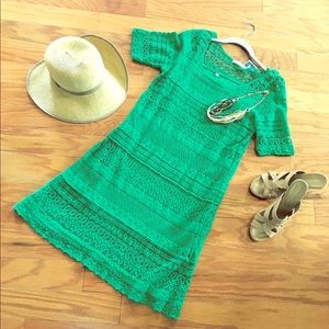 Crochet overlay dress