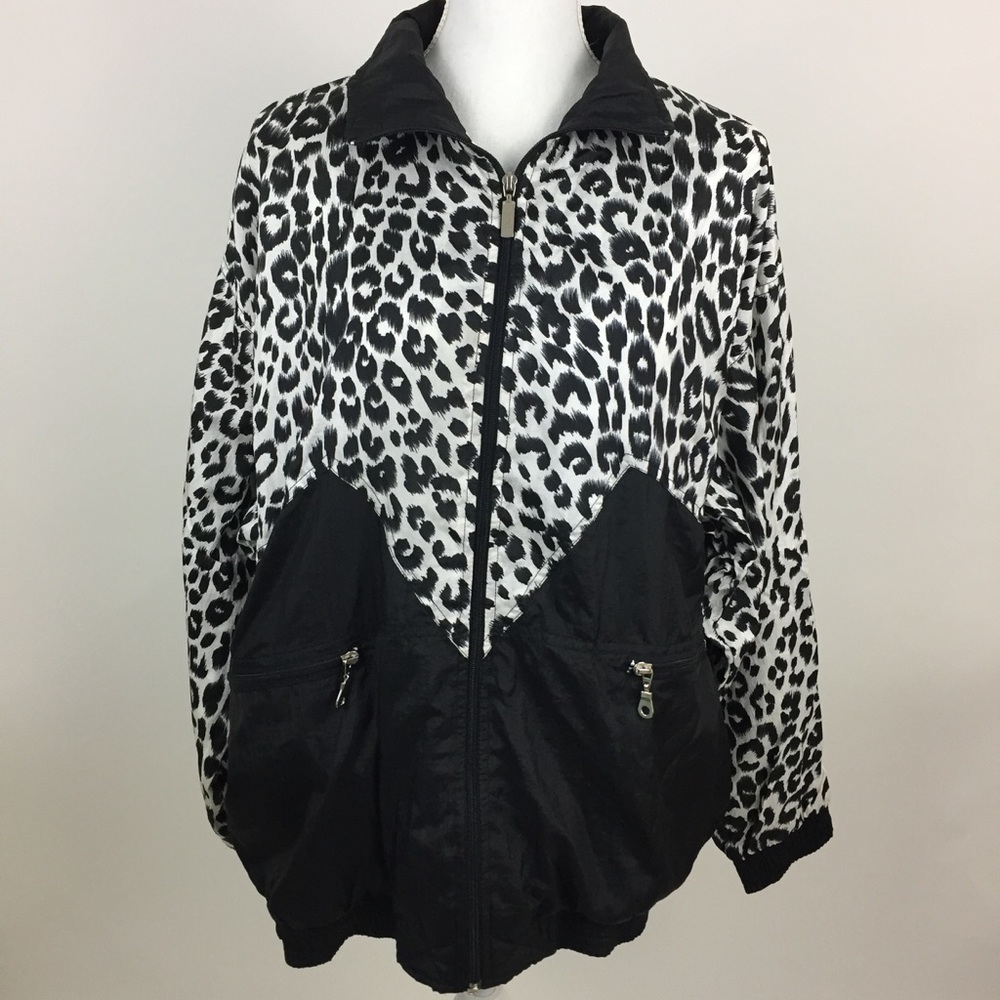 Vintage 80s 90s windbreaker Janeve jacket size L
