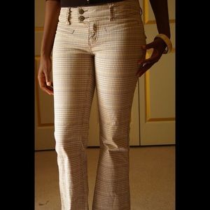 Pale Yellow Printed Pants