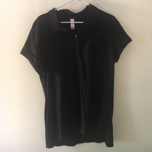 Black collared polo