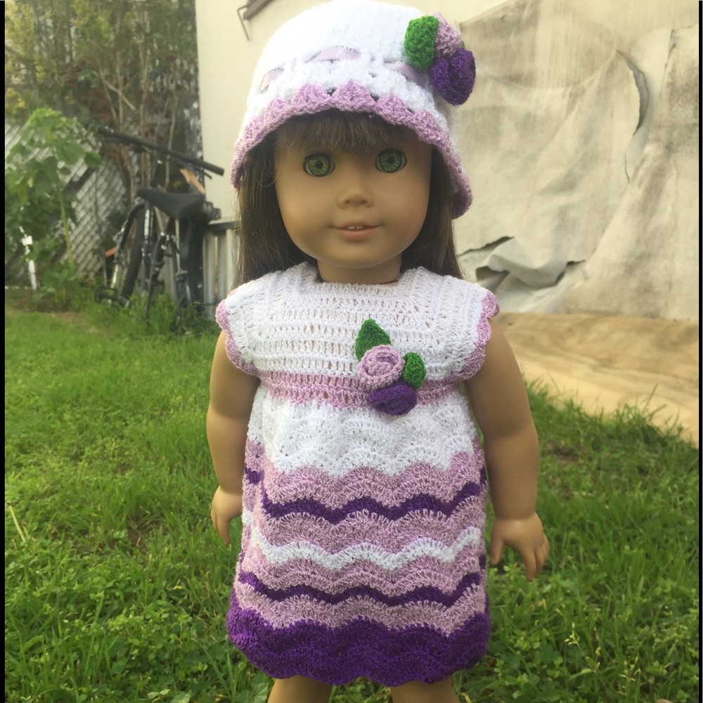 Crochet dress for 18 inch doll