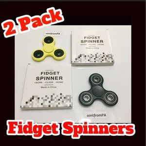 2 PACK Tri Spinner Fidget Spinner ADHD EDC New