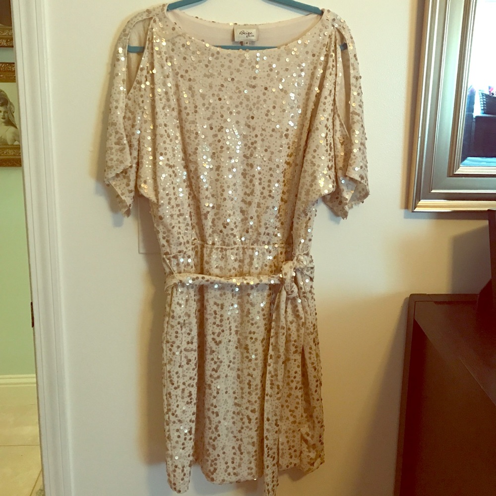 Sequin cream colored dress