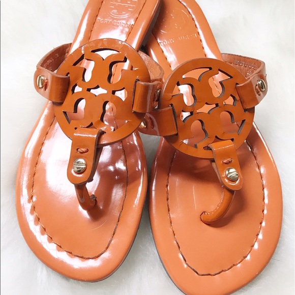 Tory Burch Shoes - Tory Burch Patent Leather Miller Sandals Size 7