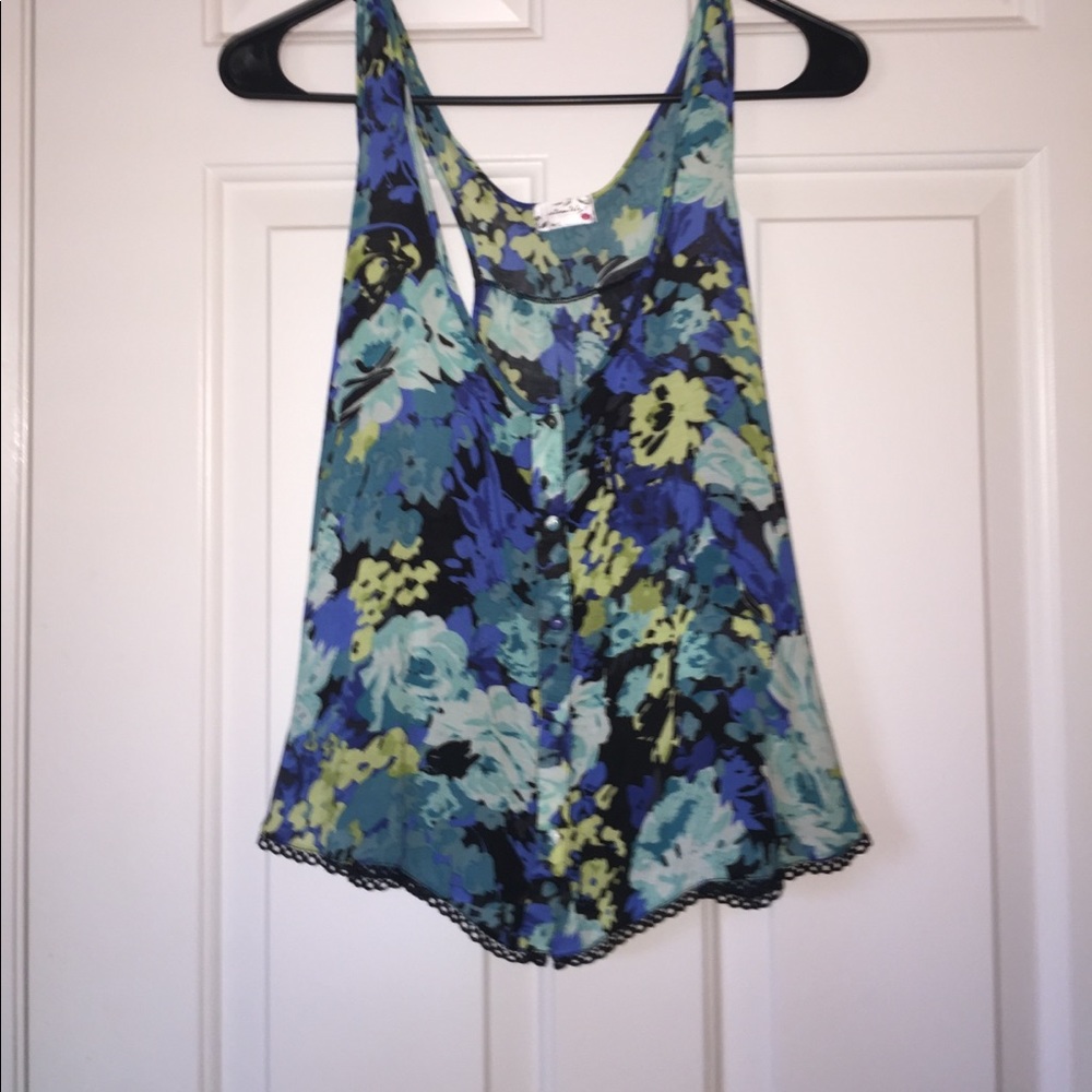 Free People floral tank top