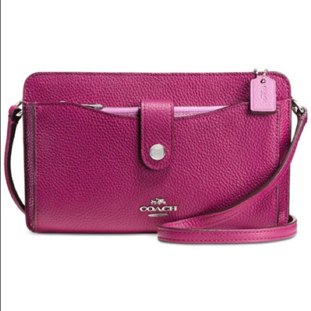 SOLD Coach Leather Color Block Pop Up Messenger