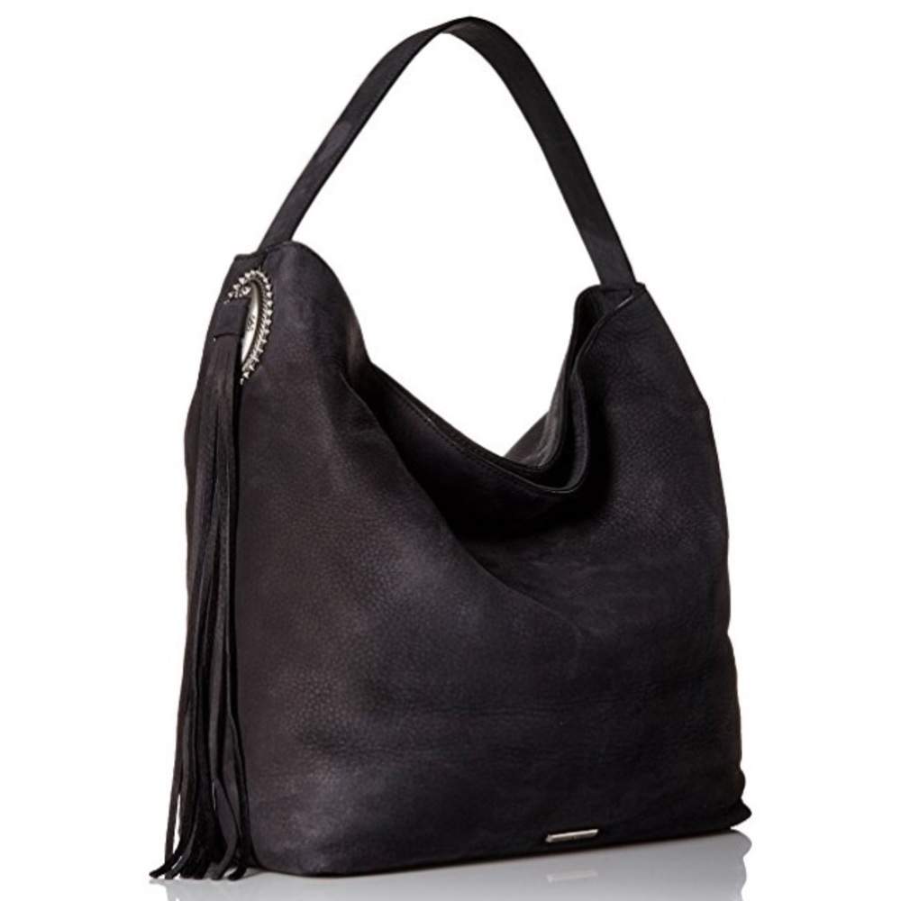 SOLD --- Rebecca Minkoff Western Black Suede Hobo
