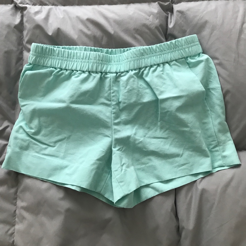 J. Crew pull on shorts in mint/aqua color