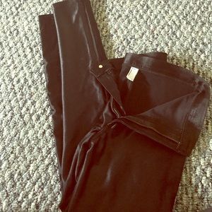 black stretchy american apparel disco pants