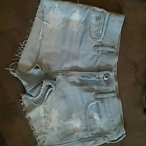 Abercrombie girls destructed Jean shorts