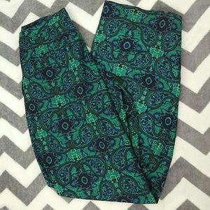 Asos Green Paisley Palazzo Pants Boho Spring Sz 8
