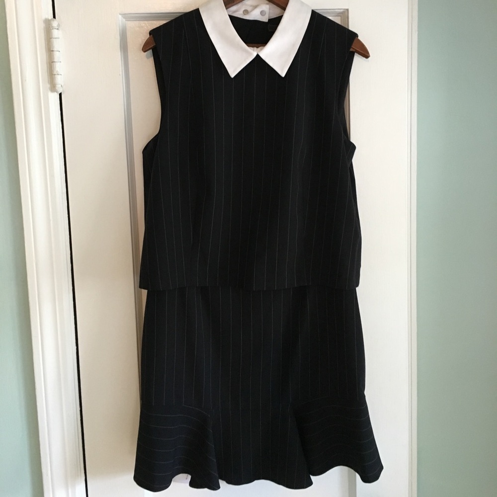 BCBG Max Azria navy pinstriped dress NWT SOLD