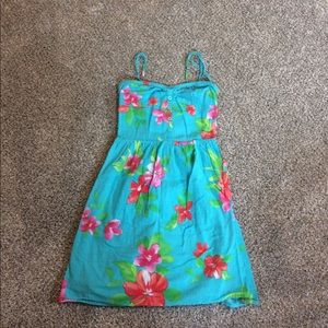 Blue floral dress: XS: Aeropostale