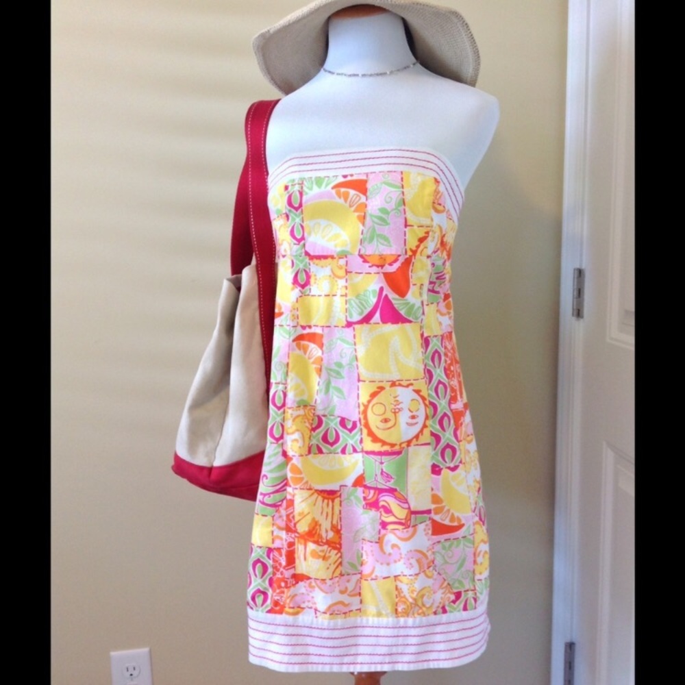Lilly Pulitzer strapless sundress, size 4.