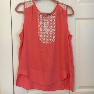Francesca's tank top with lace details