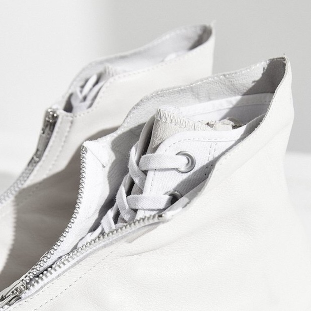 CONVERSE SHROUD WHITE WOMENS LEATHER SHOES NEW - Picture 7 of 8