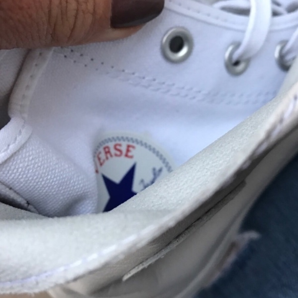 CONVERSE SHROUD WHITE WOMENS LEATHER SHOES NEW - Picture 6 of 8